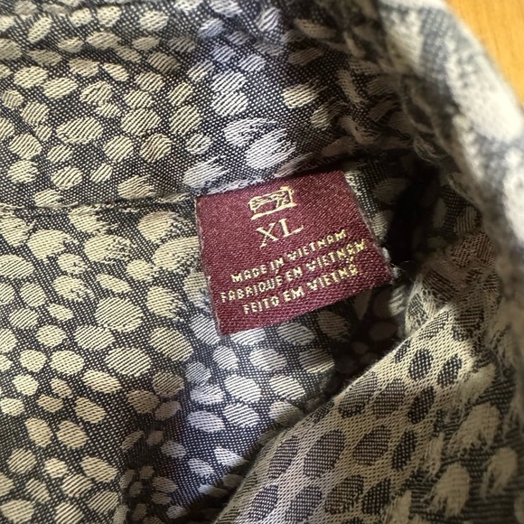 Scotch & Soda Feather Print Button-Down Shirt Men’s XL - Picture 4 of 6